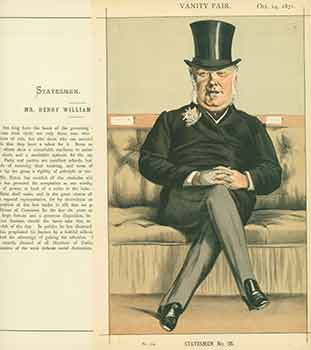Item #18-3268 Mr HW Eaton MP; Silk. Issue No. 154. (Original Lithograph.). Coïdé, July 26 Adriano Cecioni, 1886, 1836 – May 23, Lith.