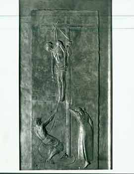 Item #18-3751 The Death of Christ (Upper part of right wing of Vatican Door Bronze Relief). (B&W Photograph). Giacomo Manzù, A. Cartoni, Photographer.