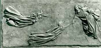 Item #18-3759 The Death of the Virgin (upper part, left wing of Vatican door). (B&W Photograph). Giacomo Manzù, Oscar Savi, Photographer.