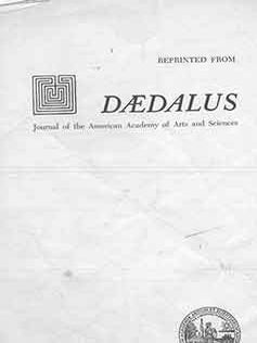 Item #18-4461 “A Painter and Teacher as Amateur Humanist,” reprinted from Daedalus: Journal...