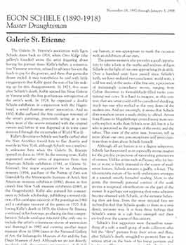 Item #18-4804 Egon Schiele (1890-1918): Master Draughtsman. November 18, 1997 through January 3,...