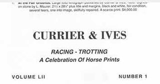 Item #18-5383 The Old Print Shop Portfolio. Currier & Ives: Racing - Trotting. A Celebration of...