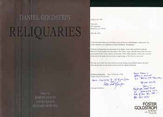 Item #18-6119 Daniel Goldstein: Reliquaries, the Icarian Series. (Catalog of an exhibition held...