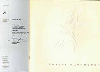 Item #18-6187 Robert Goodnough: Paintings. (Exhibition: February 14 to March 16, 1991) (Presentation copy with signed, typed letter laid in: from Martin Bush of ACA Galleries to Peter Selz). Robert Goodnough, Clement Greenberg.