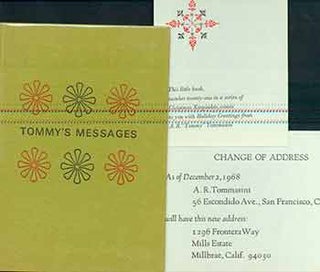 Item #18-6200 Tommy's Messages. (Copy number 363 of 900 copies of this Christmas keepsake printed...