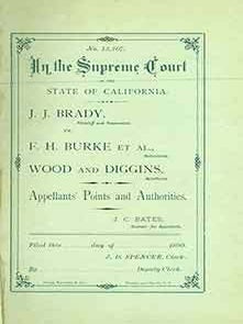 Item #18-6270 No. 13,207 In The Supreme Court of the State of California: J. J. Brady, Plaintiff...