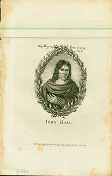 Item #18-6280 John Hall. (Engraving). Eighteenth Century British Artist