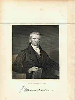 Item #18-6403 John Marshall. (Engraving). A. B. Durand, Henry Inman, engraver, artist
