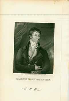 Item #18-6411 Charles Brockden Brown. (Engraving). I. B. Forrest, William Dunlap, engraver, artist