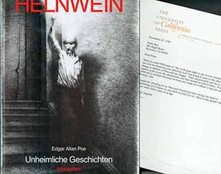 Item #18-6987 Unheimliche Geschichten. (Signed by Peter Selz). Gottfried Helnwein, Edgar Allan Poe