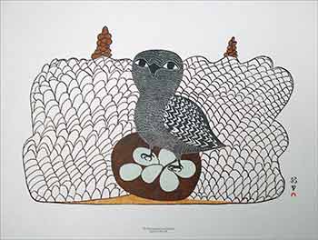 Item #18-7606 The Nesting Bird and Inuksuit. Egevadluq Ragee, Artist.