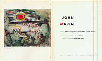 Item #18-7992 John Marin. (Signed by Peter Selz). William Carlos Williams, Duncan Phillips, Dorothy Norman, MacKinley Helm, John Marin-Frontiersman, Frederick S. Wight.