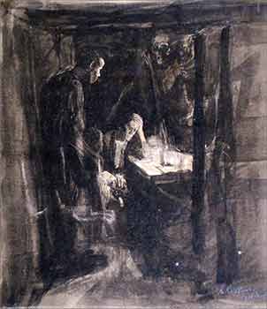 Item #18-8008 Tod, 1897 (Death) (Facsimile of a drawing. Plate 5 of 24 from the Richter Portfolio.). Käthe Kollwitz, 1967 - 1945 German, Artist.