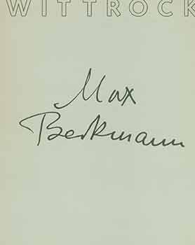 Item #18-8233 Max Beckmann 1884-1950. Gemalde, Aquarelle, Ausstellung. 29. Oktober bis 23....