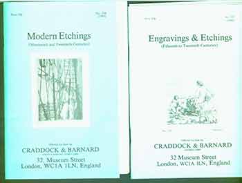 Item #18-9093 Engravings & Etchings (Fifteenth to Twentieth Centuries) and Modern Etchings (Nineteenth and Twentieth Centuries). No. 150 & 152. [Two Auction Catalogues]. Craddock, Barnard, UK London.