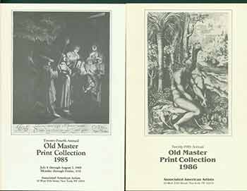 Item #18-9104 Old Master Print Collection 1985 &1986. [Two Auction Catalogues]. Associated American Artists, NY New York.