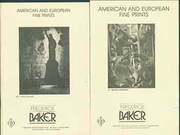 Item #18-9107 American and European Fine Prints November 1990 and June 1991. [Two Auction Catalogues]. Frederick Baker Inc, IL Chicago.