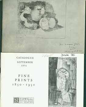 Item #18-9118 Fine European Prints September 1973 and Fine Prints 1850-1950 September 1974. [Two...