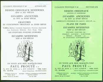 Item #18-9189 Dessins Originaux Moderns and Dessins Originaux: Anciens et Modernes, No. 62 & 63. [Two Auction Catalogues]. Paul Prouté S. A., FR Paris.