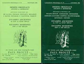 Item #18-9192 Dessins Originaux: Anciens et Modernes, No. 76 & 77. [Two Auction Catalogues]. Paul...