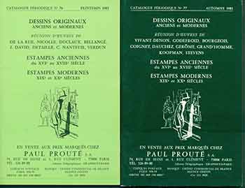 Item #18-9192 Dessins Originaux: Anciens et Modernes, No. 76 & 77. [Two Auction Catalogues]. Paul Prouté S. A., FR Paris.