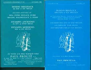 Item #18-9196 Dessins Originaux: des XIX et XX Siécles, No. 81 & 89. [Two Auction Catalogues]....
