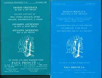 Item #18-9196 Dessins Originaux: des XIX et XX Siécles, No. 81 & 89. [Two Auction Catalogues]. Paul Prouté S. A., FR Paris.