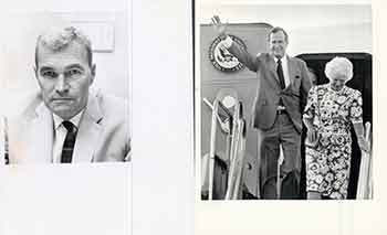 Item #18-9346 Vice President George Bush and Barbara Bush; A. J. Cooper, Secretary to the California Highway Commission. (Two Original Photographs). Walt Zeboski.