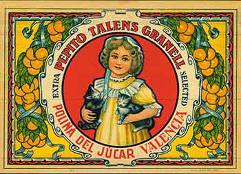 Item #18-9409 Pepito Talens Granell Extra Selected: Poliñá del Jucar Valencia (Spanish Citrus Crate Label). J. Avino.