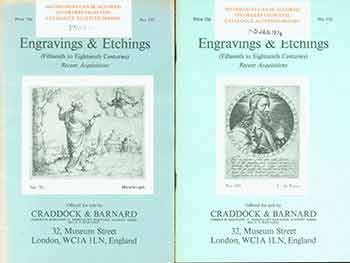 Item #18-9499 Engravings & Etchings #130 (Fifteenth to Eighteenth) and Engravings & Etchings #132 (Fifteenth to Eighteenth). (Two Auction Catalogues). Craddock, Barnard, UK London.