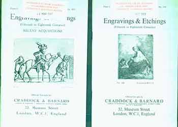 Item #18-9502 Engravings & Etchings #113 (Fifteenth to Eighteenth) and Engravings & Etchings #119 (Fifteenth to Eighteenth). (Two Auction Catalogues). Craddock, Barnard, UK London.