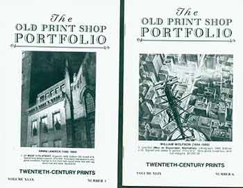 Item #18-9506 The Old Print Shop Portfolio Vol. 49, no. 1 & Vol. 49, no. 6 (Twentieth-Century Prints) (Two Gallery Catalogs). ed Robert K. Newman.
