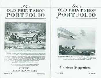 Item #18-9507 The Old Print Shop Portfolio Vol. 50, no. 1 (Fiftieth Anniversary Issue) & Vol. 50, no. 3 (Christmas Suggestions) (Two Gallery Catalogs). ed Robert K. Newman.