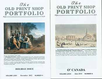 Item #18-9521 The Old Print Shop Portfolio Vol. 72 no. 4 (Holiday Issue) & Vol. 73, no. 8 (O’ Canada) (Two Gallery Catalogs). ed Harry S. Newman.