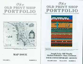 Item #18-9526 The Old Print Shop Portfolio Vol. 50 no. 8 (Map Issue) & Vol. 73 no. 6 (Joseph...