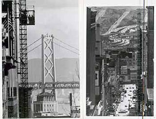 Item #18-9562 Bay Bridge, San Francisco; cityscape with freeways. (Two Original Photographs)....