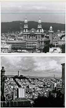 Item #18-9592 University of San Francisco; Telegraph Hill with Coit Tower, Bay Bridge and Church of Saints Peter and Paul. (Two Original Photographs). Walt Zeboski.
