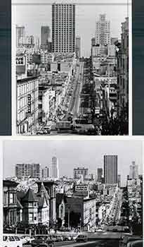 Item #18-9594 Two views of San Francisco’s California Street, taken from Franklin Street looking east. (Two Original Photographs). Walt Zeboski.