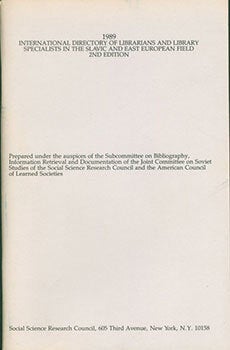 Item #19-1138 1989 International Directory Of Librarians and Library Specialists in the Slavic...