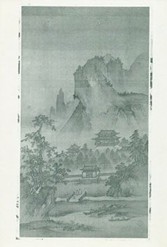 Item #19-1341 Photograph of Ancient Chinese Painting of Temples Below Mountains in Forest. Freer...