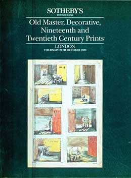 Item #19-1876 Old Master, Decorative, Nineteenth and Twentieth Century Prints. October 26.1989....