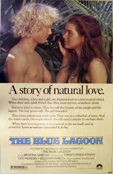 Item #19-2095 The Blue Lagoon. Columbia Pictures, Randal Kleiser, William Daniels Christopher...