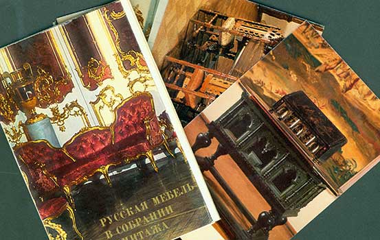 Item #19-2696 Russkaja mebel’ v sobranii Ermitazha : otkrytki = Hermitage Museum : Furniture Collection. Flash Cards. T. M. Sokolova, Tyrsa A. N, V. A. Stukalov, I. F. Pronin, Art.