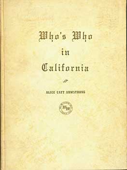 Item #19-3010 Who’s Who in California 1961, Seventeen Hundred Illustrated Biographies of...