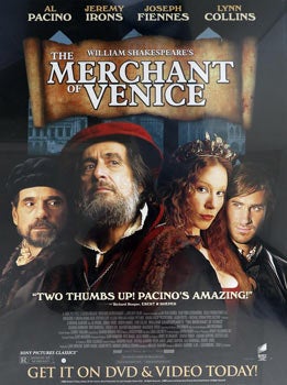 Item #19-4319 William Shakespeare’s The Merchant of Venice. Sony Pictures Home Entertainment