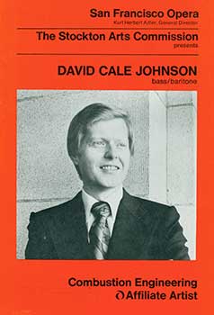 Item #19-4393 Press flyer for David Cale Johnson (Bass. Bar.). San Francisco Opera, The Stockton...