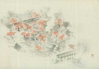 Item #19-4791 [Covered bridges and river through fall foliage]. Japanese Artist