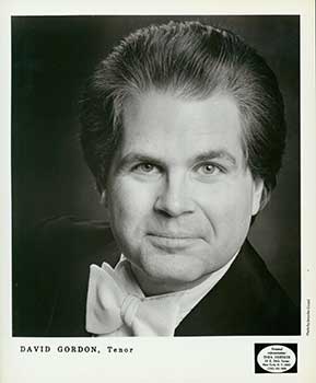 Item #19-4973 Portrait of opera tenor David Gordon. David Gordon, Jennifer Girard, Thea Dispeker,...