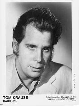 Item #19-5037 Portrait of opera baritone Tom Krause. Tom Krause, Wien I. Fayer, Columbia Artists...