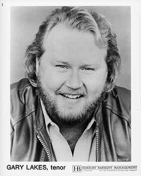 Item #19-5047 Portrait of opera tenor Gary Lakes. Gary Lakes, Christian Steiner, Herbert Barrett...